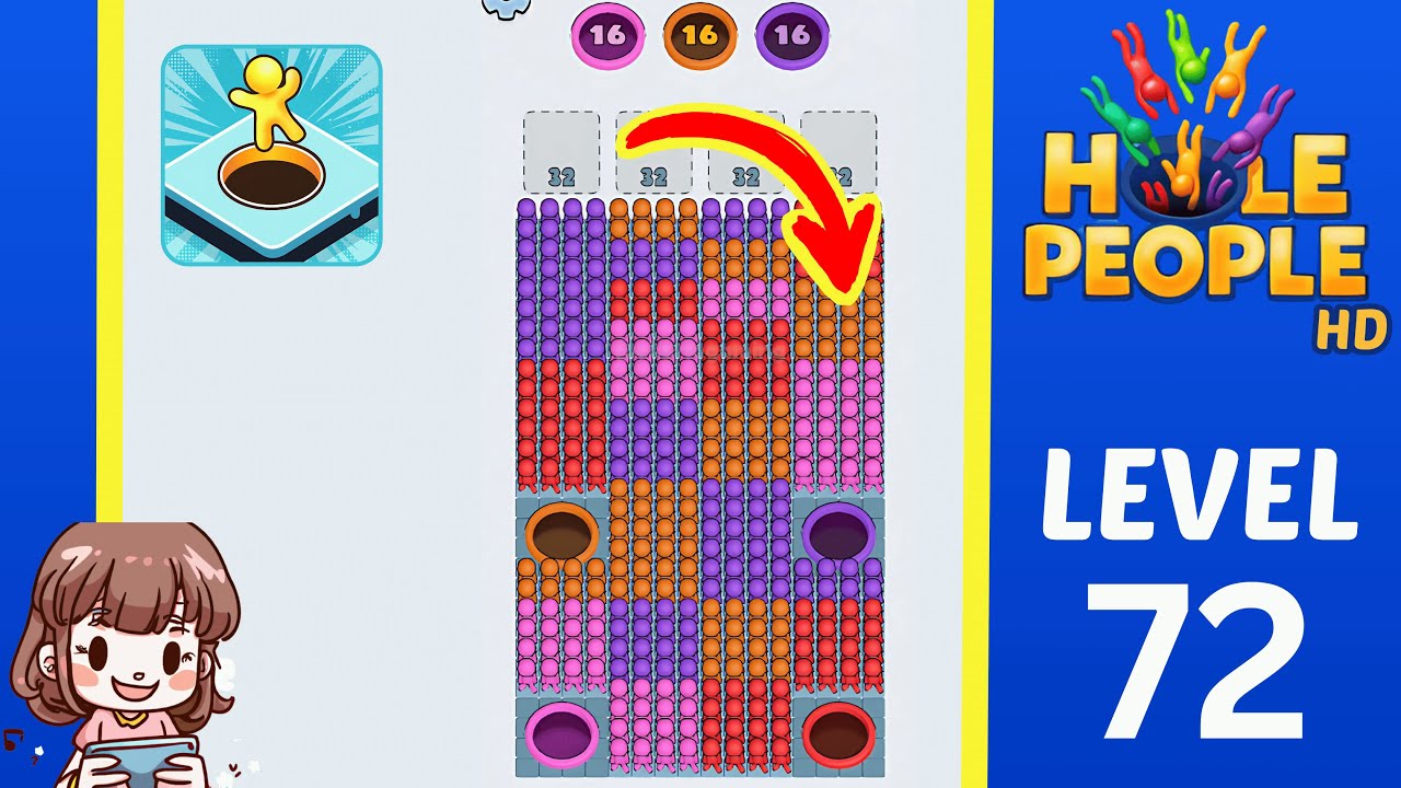 Hole People Level 72: Hole People Level 72 Solution Walkthrough