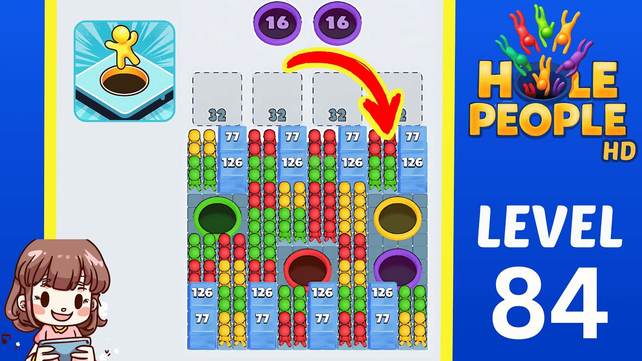 Hole People Level 84: Hole People Level 84 Solution Walkthrough