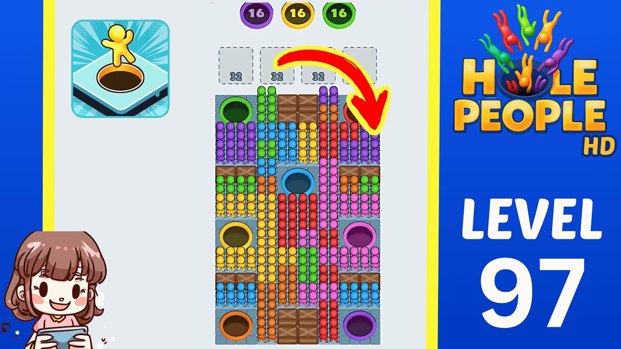 Hole People Level 97: Hole People Level 97 Solution Walkthrough